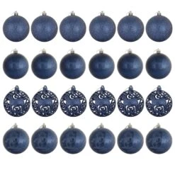 24pk Mixed Metallic Christmas Tree Baubles Bumper Set 8cm 17 24pk Mixed Metallic Christmas Tree Baubles Bumper Set 8cm -XS Stock Shop XS7465 1a opt
