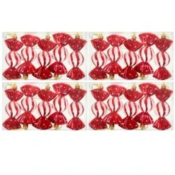 Pack Of 20 Sweetie Baubles Tree Decorations Red White Candy 11cm -XS Stock Shop XS7466 4 1 opt