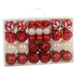67pc Christmas Tree Baubles Set Mixed Size Design Decorations -XS Stock Shop XS7477 1 opt