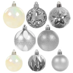 67pc Christmas Tree Baubles Set Mixed Size Design Decorations -XS Stock Shop XS7479 1a opt