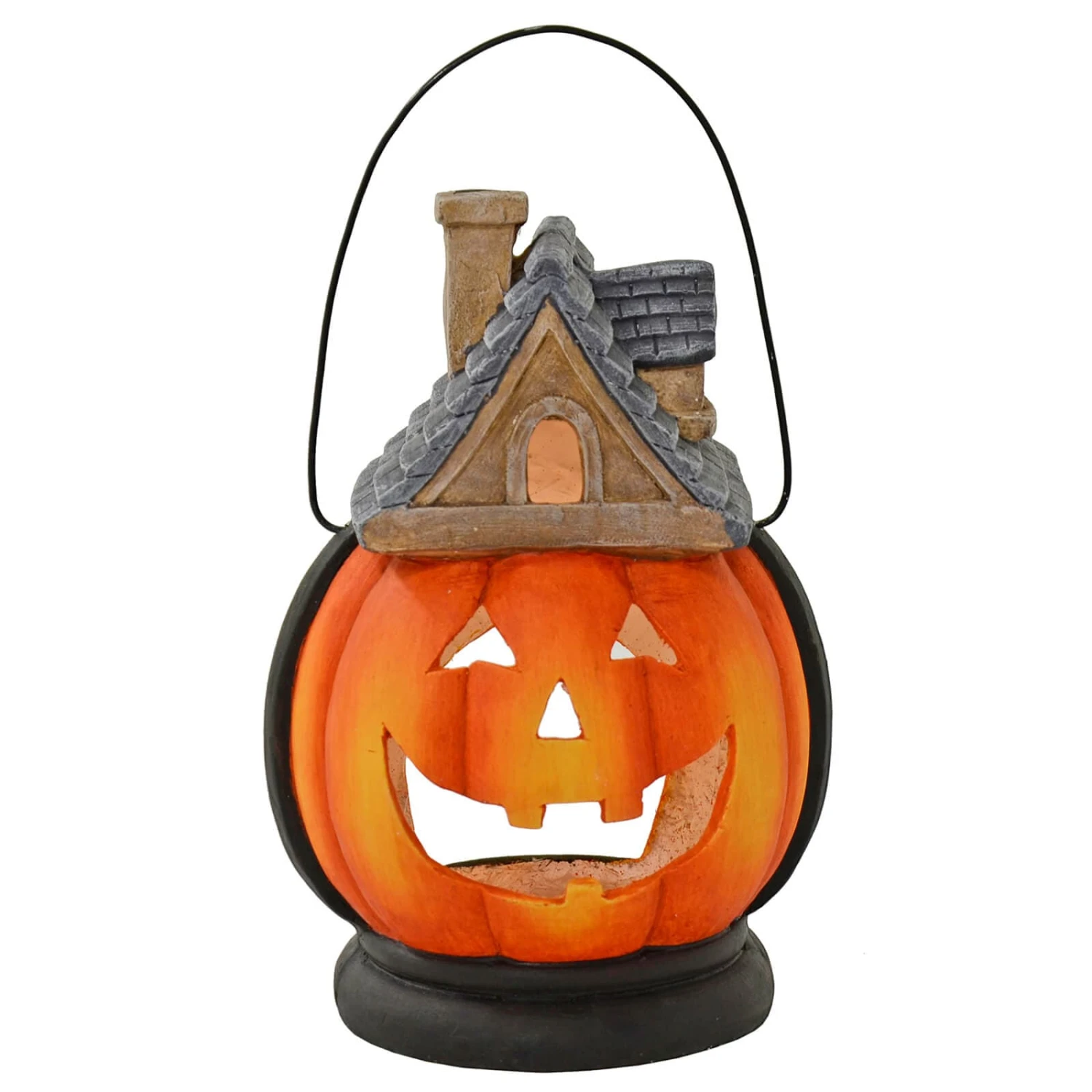 Pumpkin House Lantern Candle Holder Halloween Decoration 38cm 2 Pumpkin House Lantern Candle Holder Halloween Decoration 38cm - Image 2