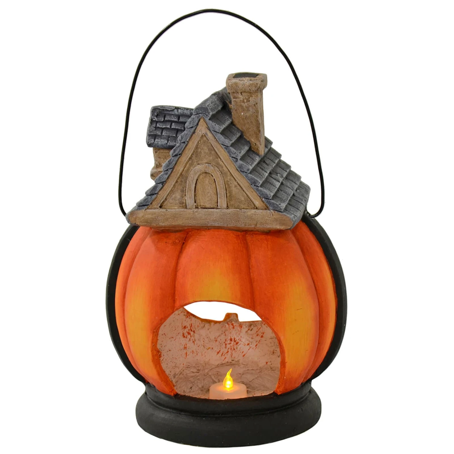 Pumpkin House Lantern Candle Holder Halloween Decoration 38cm 4 Pumpkin House Lantern Candle Holder Halloween Decoration 38cm - Image 4