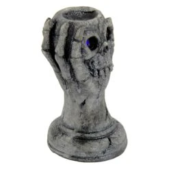 Light Up Skull Hand Candy Holder Halloween Decoration Grey 29cm -XS Stock Shop XS7494 2 opt