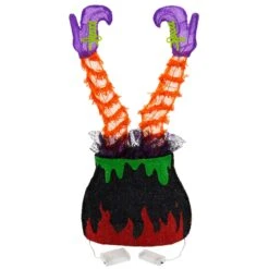 Light Up Witch Legs In Cauldron Halloween Decoration 72cm -XS Stock Shop XS7534 4 opt