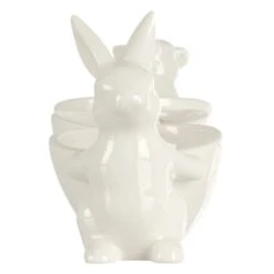 White Rabbits With Easter Egg Candy Bowls Table Decoration -XS Stock Shop XS7587 5 opt