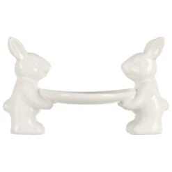 White Rabbits Easter Cake Display Plate Candy Table Decoration -XS Stock Shop XS7588 4 opt