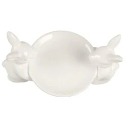 White Rabbits Easter Cake Display Plate Candy Table Decoration -XS Stock Shop XS7588 5 opt