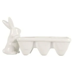 Easter Bunny Egg Carton Candy Holder White Rabbit Decoration -XS Stock Shop XS7589 3 opt