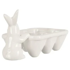 Easter Bunny Egg Carton Candy Holder White Rabbit Decoration -XS Stock Shop XS7589 4 opt