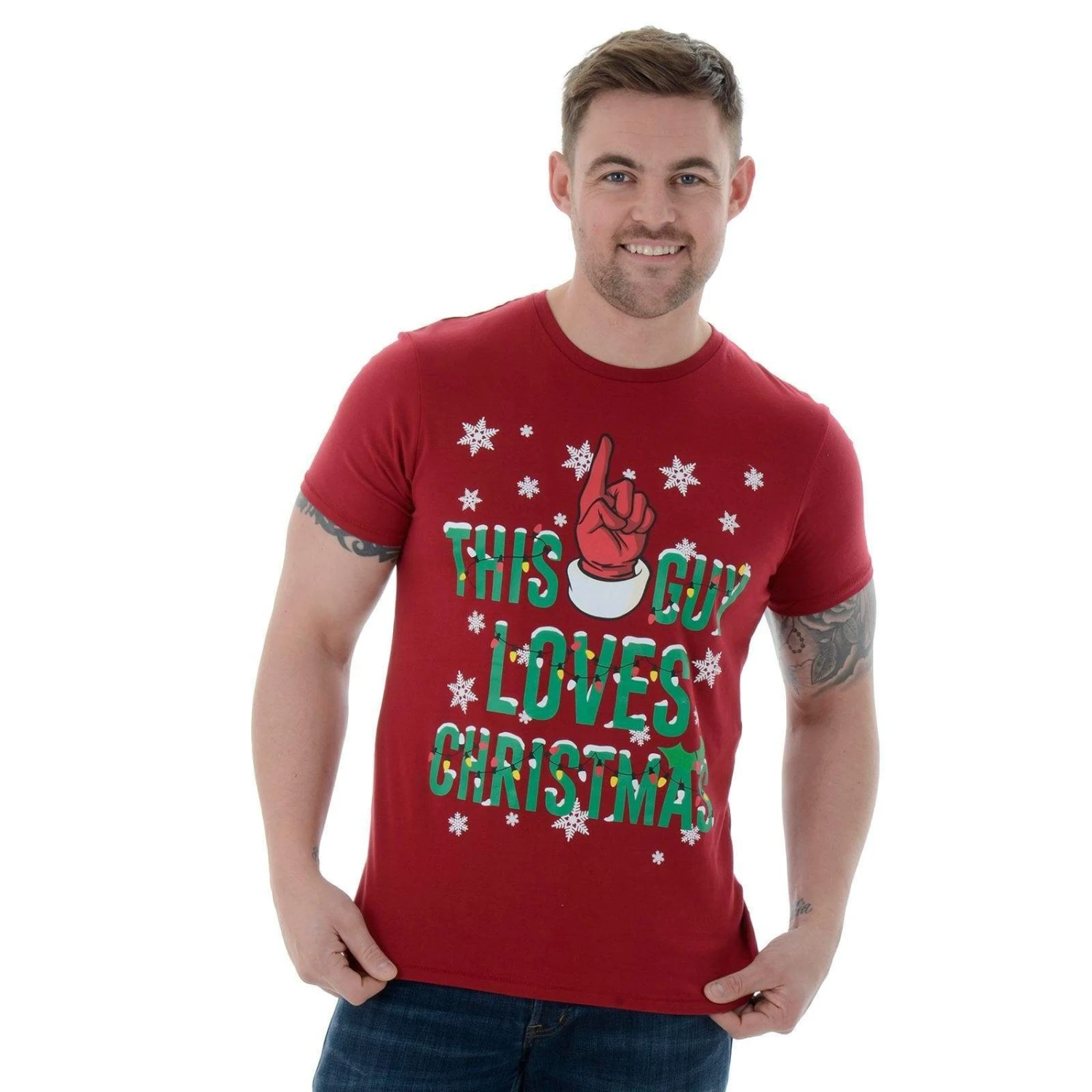 Mens Novelty Cotton Christmas T-Shirt Tee This Guy Loves Xmas 3 Mens Novelty Cotton Christmas T-Shirt Tee This Guy Loves Xmas - Image 3