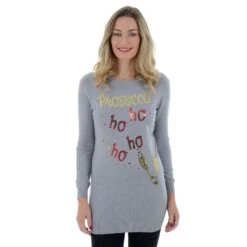 Womens Novelty Sequin Prosecco HO HO HO Tunic Christmas Jumper -XS Stock Shop d9244550 1e56 4009 aa51 b18e201b3c1b
