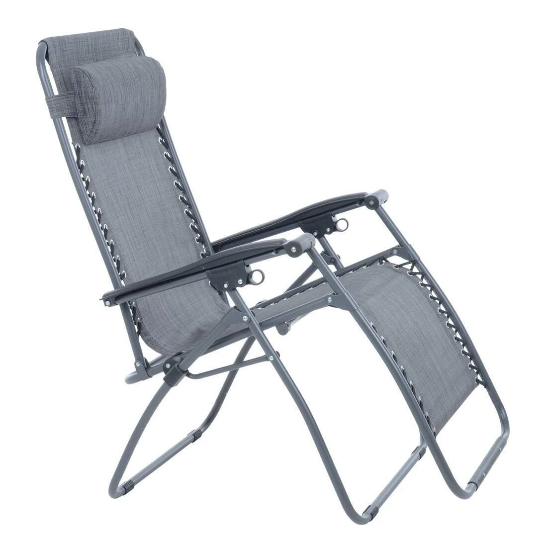 Garden Recliner Chair Dark Grey Marl Zero Gravity Relaxer Texteline 2 Garden Recliner Chair Dark Grey Marl Zero Gravity Relaxer Texteline - Image 2