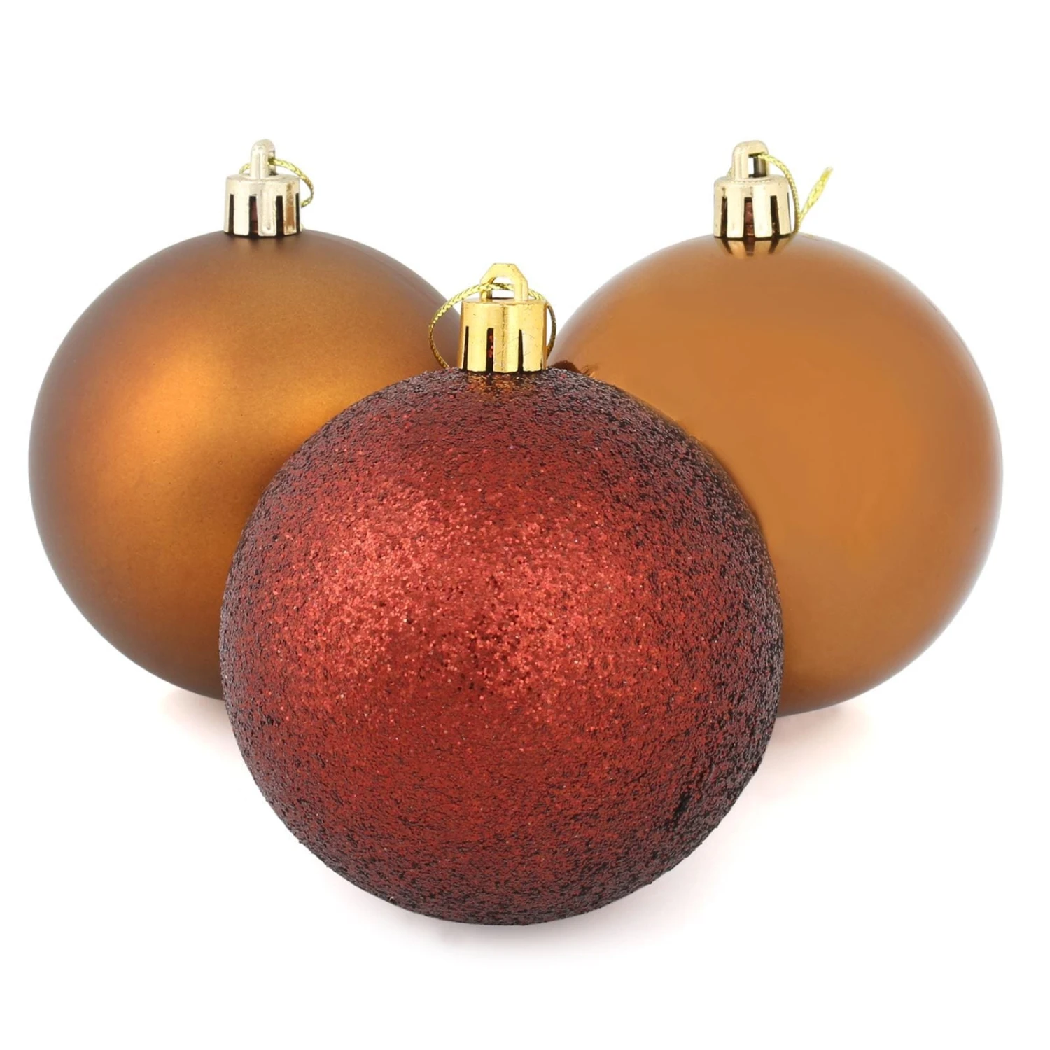 9 X 8cm Christmas Tree Baubles Matte Glitter Mirrored Styles 4 9 X 8cm Christmas Tree Baubles Matte Glitter Mirrored Styles - Image 4