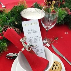 Set Of 4 Christmas Napkin Rings Silver Metal Table Decoration -XS Stock Shop red 5 1600 88106.1576748986.1100.1100