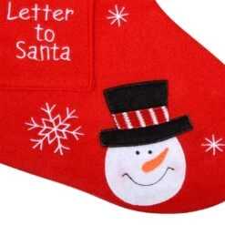43cm Red Fleece Letter To Santa Snowman Christmas Stocking -XS Stock Shop xs3707 1600 2 99074.1496885721.1100.1100