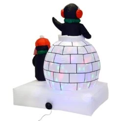 Giant 5ft Inflatable Disco Light Up Penguins Igloo Outdoor Christmas Decoration -XS Stock Shop xs4236 1600 3 67307.1496674237.1100.1100