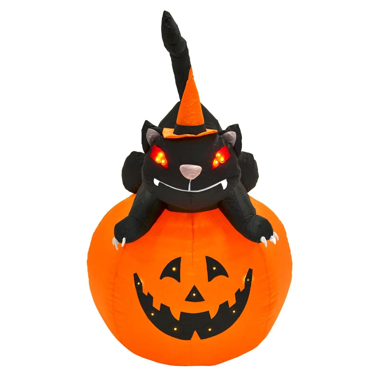 Giant 4ft Inflatable Light Up Pumpkin Black Cat Halloween Outdoor Decoration 1 Giant 4ft Inflatable Light Up Pumpkin Black Cat Halloween Outdoor Decoration