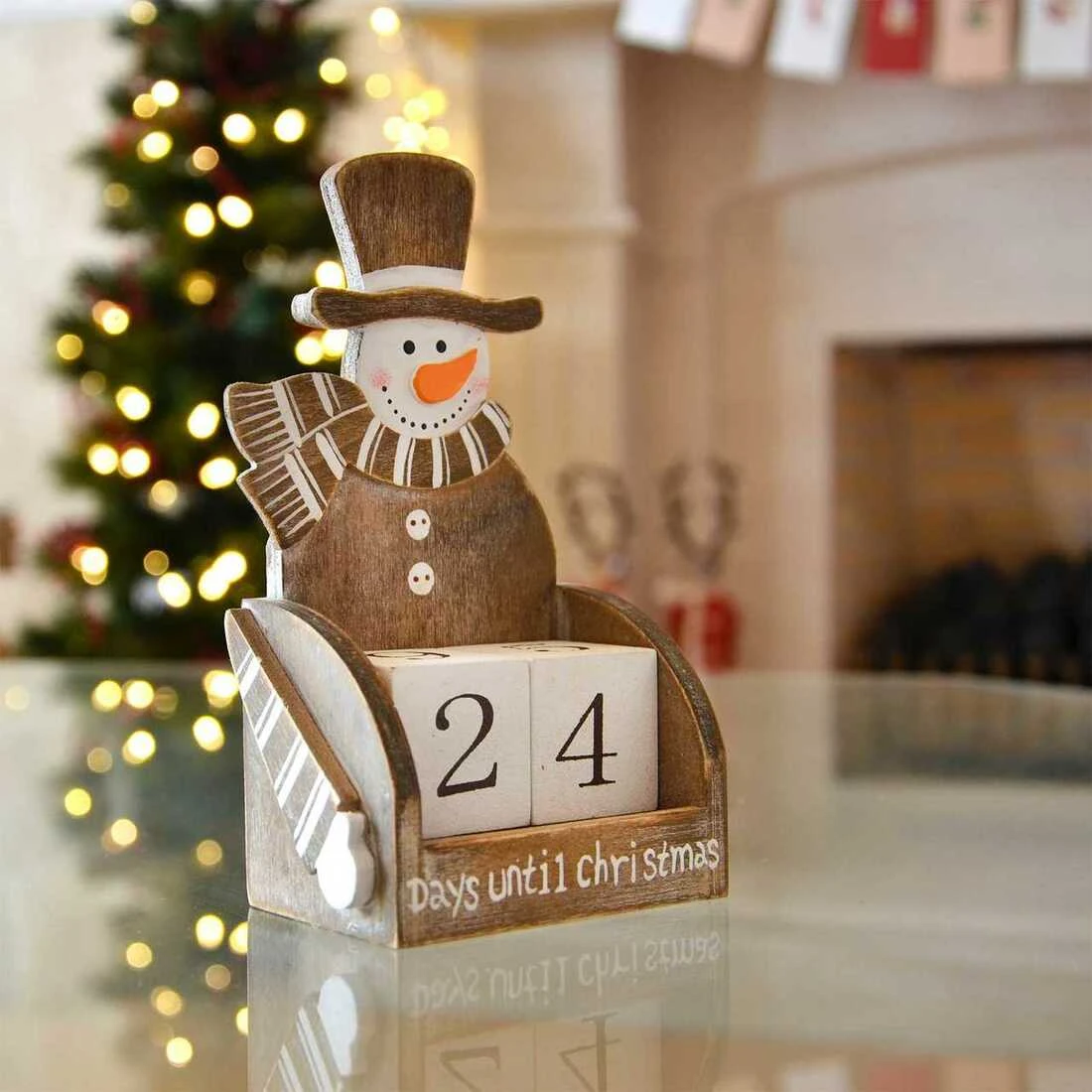 Wooden Block Days Until Christmas Countdown Calendar 5 Wooden Block Days Until Christmas Countdown Calendar - Image 5
