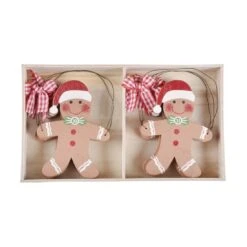 Set Of 6 Gingerbread Man Xmas Tree Decorations Wooden Boxed 7 Set Of 6 Gingerbread Man Xmas Tree Decorations Wooden Boxed -XS Stock Shop xs4521 1600 2 30587.1496762651.1100.1100